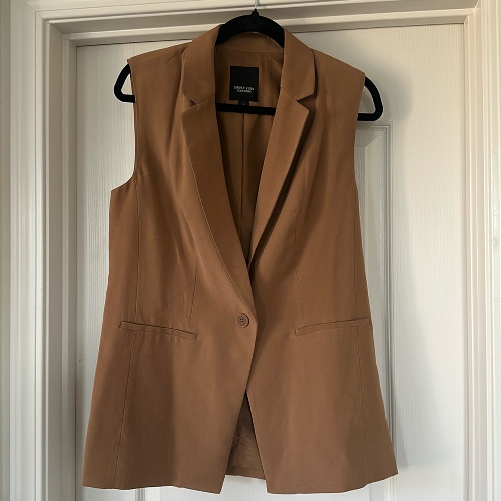 Camel Blazer Vest